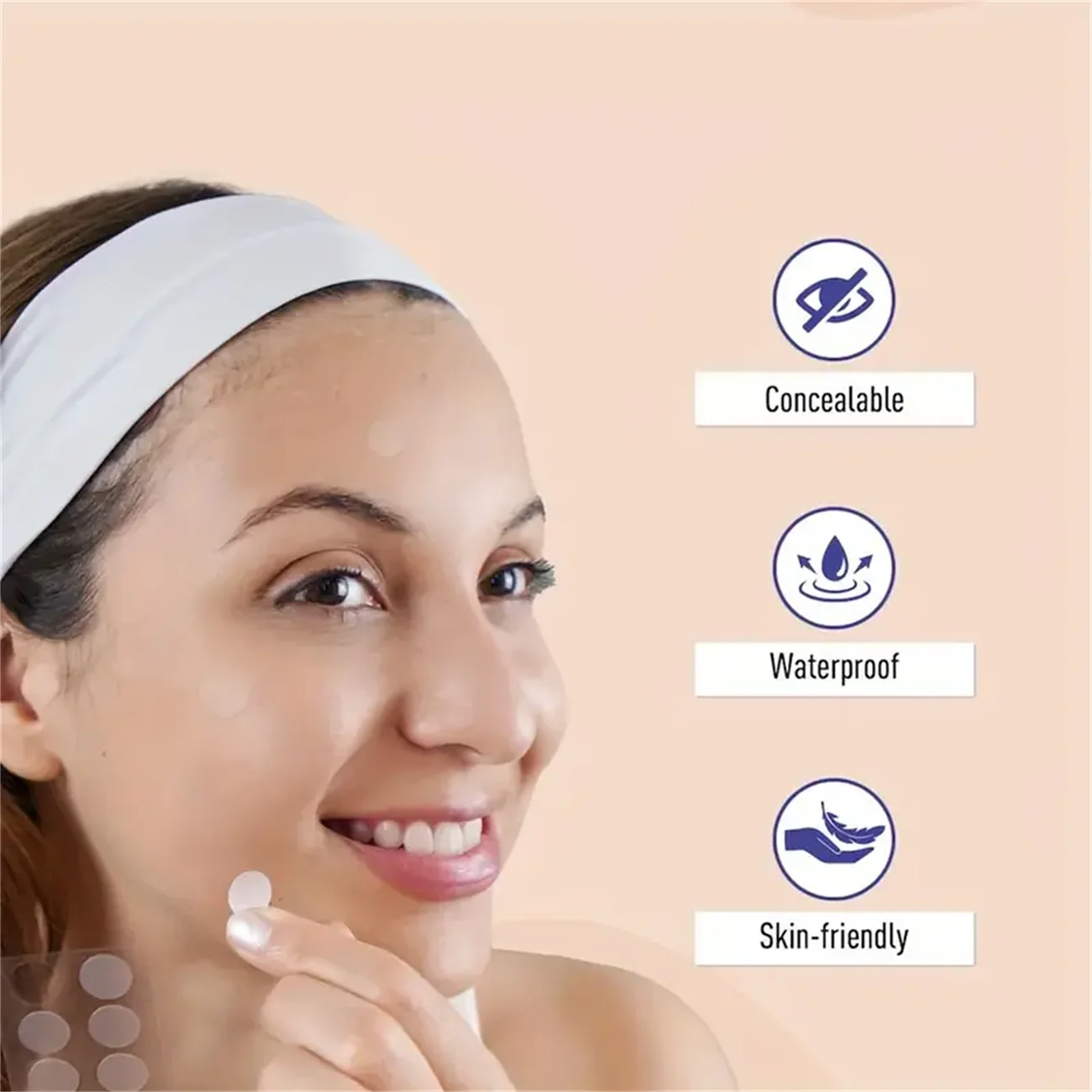 360 pieces of skin-colored hydrocolloid acne patches | Gentle skin care, waterproof and breathable, day and night care, facial s