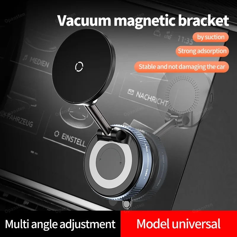 Super Strong Magnetic Car Wireless Charger Holder 360° Rotation with Vacuum Suction Cup Fast Charging for iPhone 12-16 Series