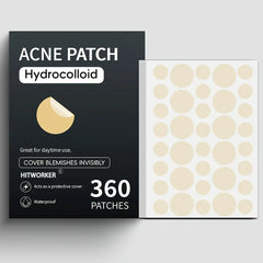 360 pieces of skin-colored hydrocolloid acne patches | Gentle skin care, waterproof and breathable, day and night care, facial s