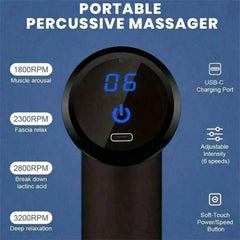 Upgraded Portable Massage Gun - Deep Tissue Muscle Relief, USB Rechargeable Battery, Ideal For Back & Neck,Gift For Everyone
